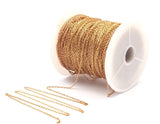 10 M (1.2x1.8mm) Raw Brass Soldered Chain - Z162