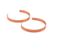 Copper Bracelet Cuff - 3 Raw Copper Bracelet Stamping Blank Cuff 2 Holes (6x145x1mm)  BRC078