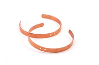 Copper Bracelet Cuff - 3 Raw Copper Bracelet Stamping Blank Cuff 2 Holes (6x145x1mm)  BRC078