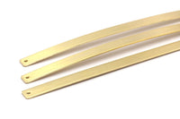 Bracelet Stamping Blank, 5 Raw Brass Bracelet Stamping Blanks With 2 Holes ( 8x145x1mm) D0379