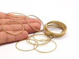 Brass Ring Charms, 24 Raw Brass Rings (35x1mm) Bs 1087