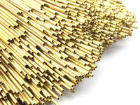 Brass Himmeli 2mm Tubes, 24 Raw Brass Himmeli Diy Tube Beads, For Air Plants , Geometric Shapes Customize Size -2mm-
