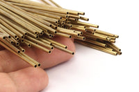 Brass Himmeli 2mm Tubes, 24 Raw Brass Himmeli Diy Tube Beads, For Air Plants , Geometric Shapes Customize Size -2mm-