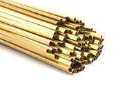 Brass Himmeli Tubes, 24 Raw Brass Himmeli Diy Triangle Tubes , For Air Plants , Geometric Shapes Customize Size