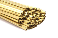 Brass Himmeli Tubes, 24 Raw Brass Himmeli Diy Triangle Tubes , For Air Plants , Geometric Shapes Customize Size