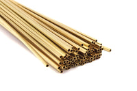 Brass Himmeli Tubes, 24 Raw Brass Himmeli Diy Square Tubes , For Air Plants , Geometric Shapes Customize Size