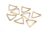 Brass Triangle Charm, 50 Raw Brass Open Cambered Triangle Ring Charms (20x0.8mm) BS 1212