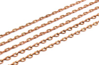 Copper Tone Chain, D Chain, Raw Red Brass Soldered Chain (2.40mm) MB 8-32