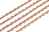 Copper Tone Chain, D Chain, Raw Red Brass Soldered Chain (2.40mm) MB 8-32