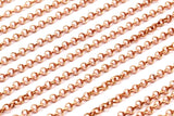 Red Brass Rolo Chain, Soldered Copper Rolo Chain (2.5mm) Mb 8-18