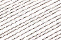 Silver Brass Chain, 90 Meters Spool Silver Tone Brass Faceted Ball Chain (1.2mm) Z031