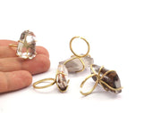 Claw Ring Blanks - 10 Raw Brass  6 Claws Ring Blanks for Natural Stones N0054