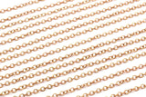 Red Brass Chain, Red Brass Tiny Oval Chain (2.40x1.8mm) MB 8-38