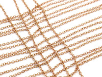 Red Brass Chain, Red Brass Tiny Oval Chain (2.40x1.8mm) MB 8-38
