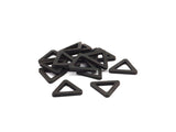 Siyah Üçgen Tılsım - 12 Oksitlenmiş Pirinç Siyah Üçgen Tılsım (17x2mm) D0017 S788