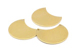 Brass Moon Finding, Raw Brass Blank (32x22x0.80) N0513