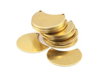 Brass Moon Finding, Raw Brass Blank (32x22x0.80) N0513