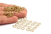 8 mm Jump Ring - 500 Raw Brass Jump Ring (8mm)  A0369