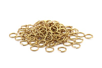8mm Jump Rings - 250 Raw Brass Jump Rings 8x1 mm  A0369