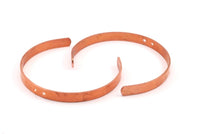Copper Bracelet Cuff - 3 Raw Copper Bracelet Stamping Blank Cuff 2 Holes (6x145x1mm)  BRC078