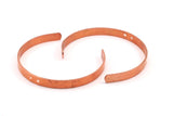Copper Bracelet Cuff - 3 Raw Copper Bracelet Stamping Blank Cuff 2 Holes (6x145x1mm)  BRC078