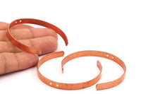 Copper Bracelet Cuff - 3 Raw Copper Bracelet Stamping Blank Cuff 2 Holes (6x145x1mm)  BRC078
