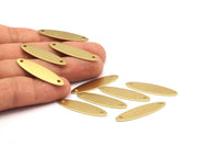 Pirinç Markiz Bağlantı Parçası, 2 Delikli 12 Ham Pirinç Badem Damgalama Boşluğu (35x10mm) B0164