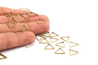 Brass Empty Triangles, 100 Raw Brass Empty Triangles (10.50x1mm) BS 1147