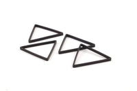 Black Triangle Charm, 24 Oxidized Brass Black Triangle Charms (29x0.80x2mm) Bs 1195 S218