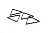 Black Triangle Charm, 24 Oxidized Brass Black Triangle Charms (29x0.80x2mm) Bs 1195 S218