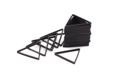 Black Triangle Charm, 24 Oxidized Brass Black Triangle Charms (29x0.80x2mm) Bs 1195 S218