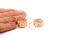 Rose Gold Connector, 12 Rose Gold Plated Brass Circle Connectors, Rings (20mm) Bs-1107 Q0022