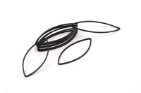 Black Marquise Ring, 25 Oxidized Brass Black Marquise Ring, Connector, Charms  (16x41x0.80mm) Bs 1167 S476