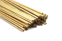 Brass Himmeli 2mm Tubes, 24 Raw Brass Himmeli Diy Tube Beads, For Air Plants , Geometric Shapes Customize Size -2mm-