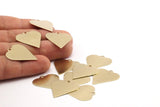Heart Necklace Pendant, Raw Brass Heart Stamping Blanks, Necklace Pendants (25x22x0.45mm) N0466