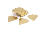 Heart Necklace Pendant, Raw Brass Heart Stamping Blanks, Necklace Pendants (25x22x0.45mm) N0466