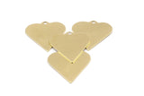 Heart Necklace Pendant, Raw Brass Heart Stamping Blanks, Necklace Pendants (25x22x0.45mm) N0466