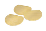Raw Brass Blank, Raw Brass Semi Circle Blanks  (44x36x0.80) N0460