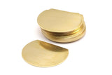 Raw Brass Blank, Raw Brass Semi Circle Blanks  (44x36x0.80) N0460
