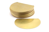Raw Brass Blank, Raw Brass Semi Circle Pendant Blanks (75x57x0.80) N0454