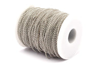Soldered Chain, Silver Rolo Chain, Silver Tone Soldered Rolo Brass Chain (1.8mm) Mb 8-21