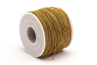 Tiny Ball Chain, 90m. 1mm Raw Brass Ball Chain MB 8-13 ( Z017 )