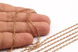 Copper Tone Chain, D Chain, Raw Red Brass Soldered Chain (2.40mm) MB 8-32