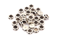Ss18, ss17 Ayarı, 12 Antik Gümüş Kaplama Swarovski Taş Ayarı (6,2x3 mm) B-6