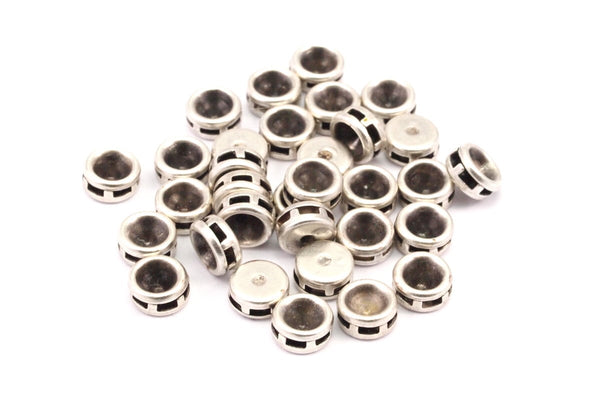 Ss18, ss17 Ayarı, 6 Antik Gümüş Kaplama Swarovski Taş Ayarı (6,2x3 mm) B-6
