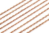 Copper Tone Chain, D Chain, Raw Red Brass Soldered Chain (1.70mm) MB 8-31