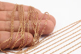 Copper Tone Chain, D Chain, Raw Red Brass Soldered Chain (1.70mm) MB 8-31
