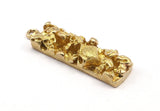 Brass Skull Pendant, Raw Brass Skull Pendants (35x10x6mm) N0194