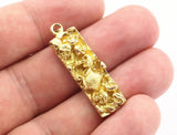 Brass Skull Pendant, Raw Brass Skull Pendants (35x10x6mm) N0194