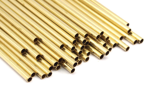 2.5mm Brass Tubes Customize Size - 24 Pcs Raw Brass Tube Beads - 30mm-40mm-50mm-60mm-70mm-80mm-90mm to 350mm